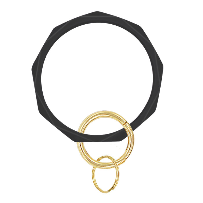 Wholesale Diamond Shape Silicone Bracelet Keychain